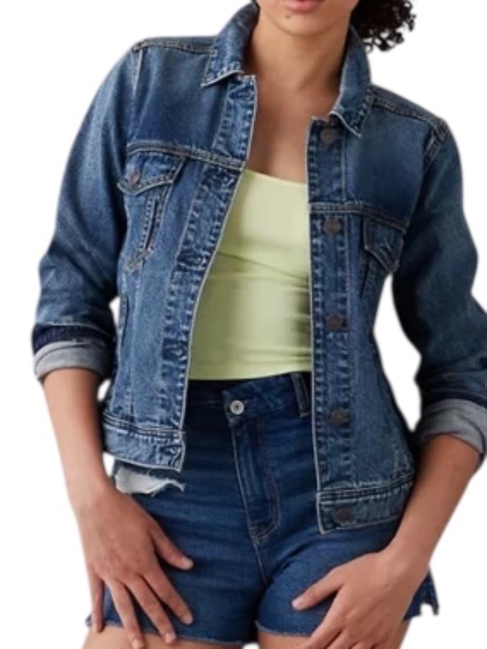 American Eagle Outfitters Classic Denim Jacket - Size XS - Picture 1 of 9